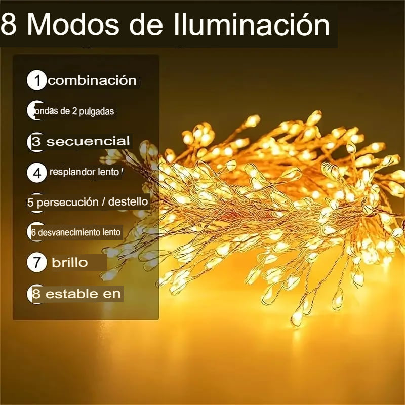 🎄Promoción navideña anticipada: guirnalda de luces pirotécnicas con cable de cobre🎄