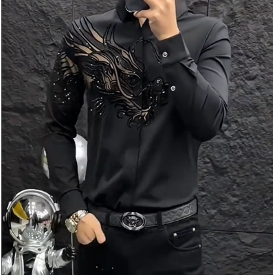 Gabriel | Camisa elegante para hombre con estampado y corte entallado