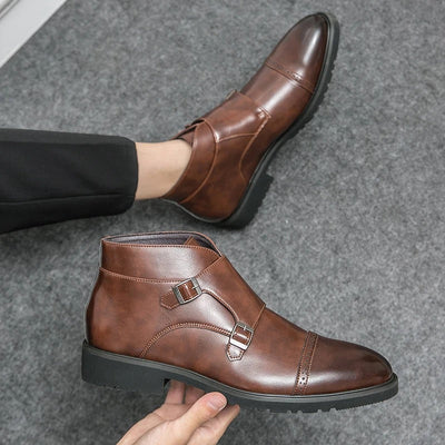 Henry | Double Monk Shoes in Faux Leather