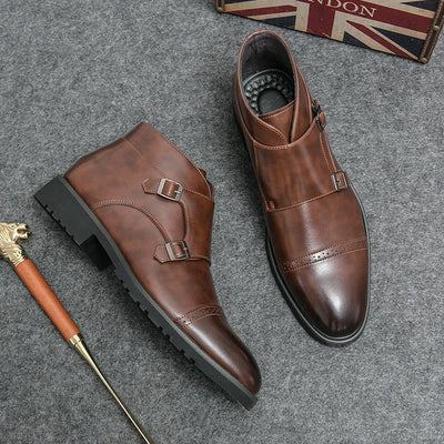 Henry | Double Monk Shoes in Faux Leather
