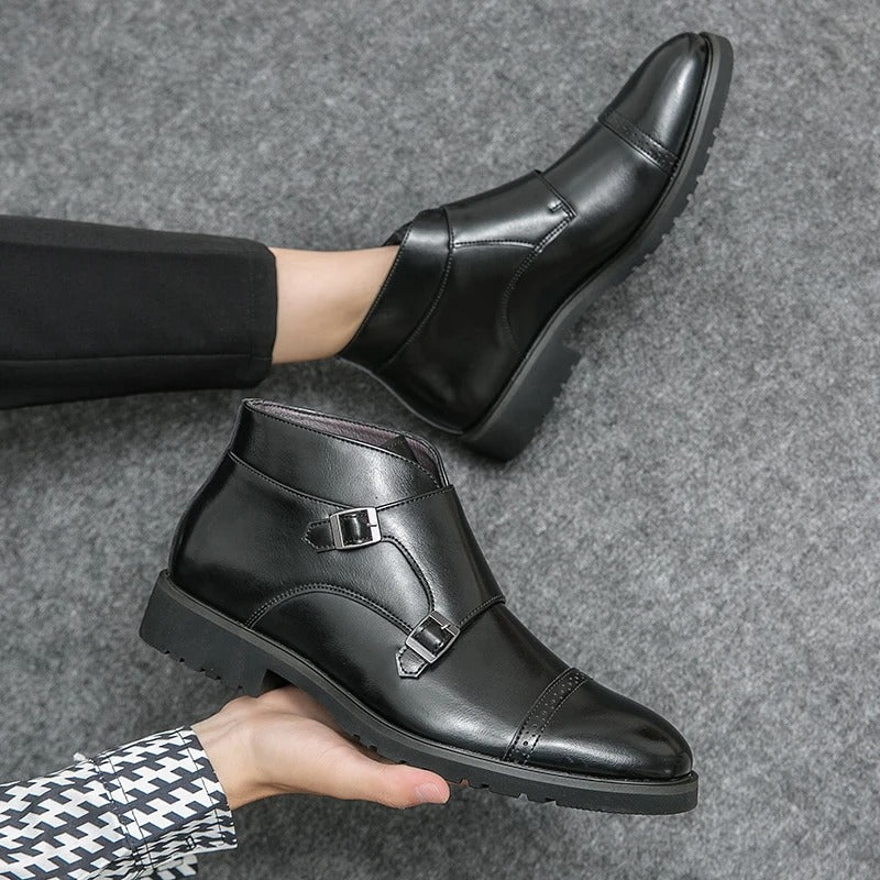 Henry | Double Monk Shoes in Faux Leather