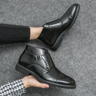 Henry | Double Monk Shoes in Faux Leather