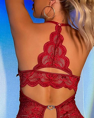 Pijama sexy puntiagudo con entrepierna abierta