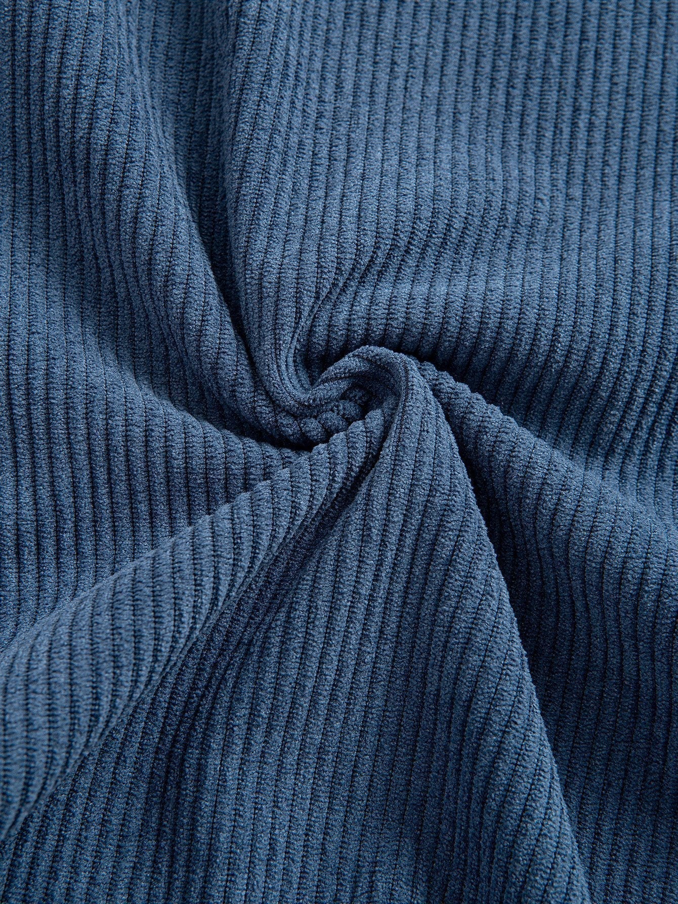Contrast Corduroy Hoodie Shirt