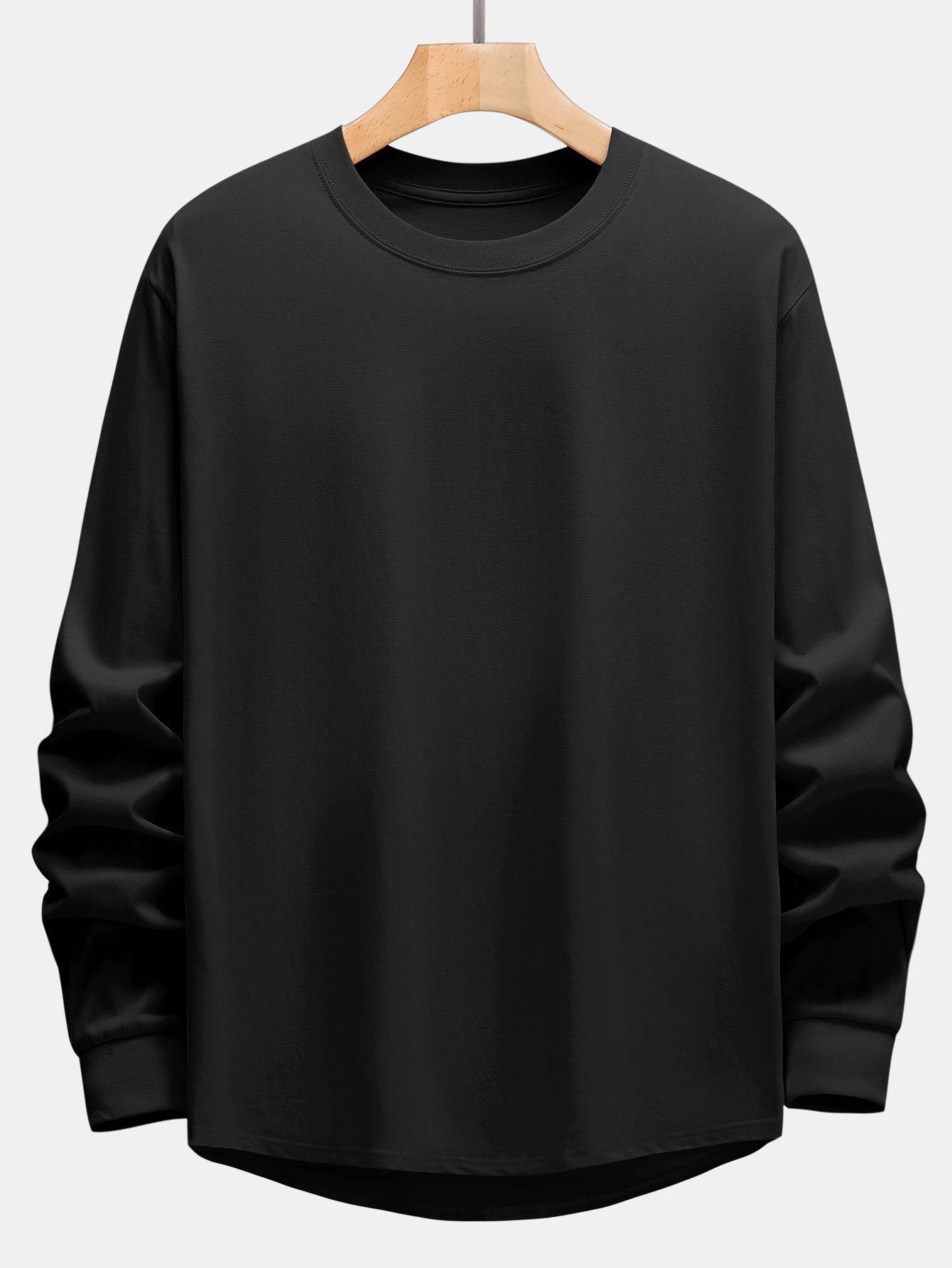Basis Lange Mouwen Zware Kwaliteit Boog Hem T-Shirt