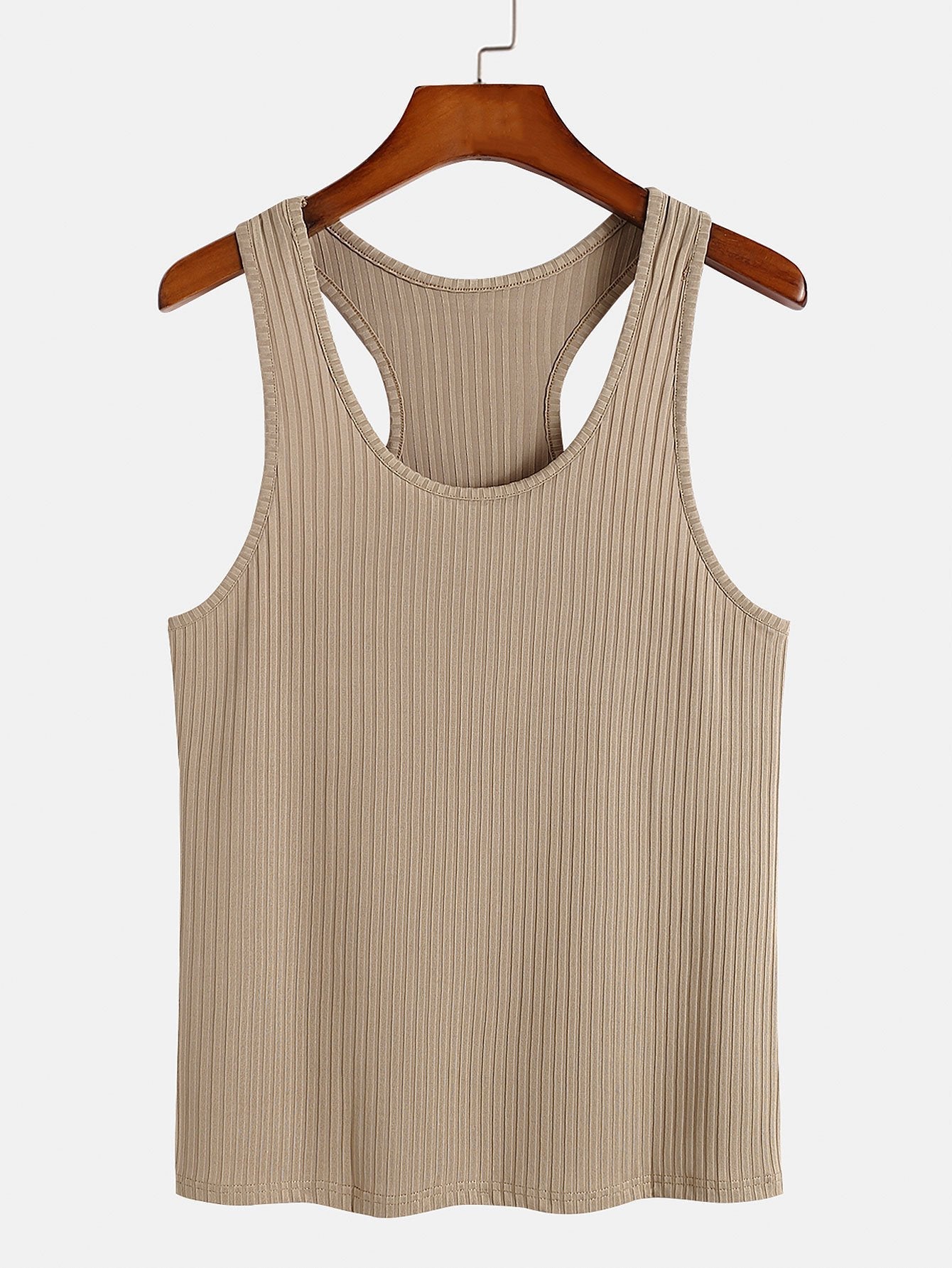 Basis Slim Ribbel Racerback Tanktop