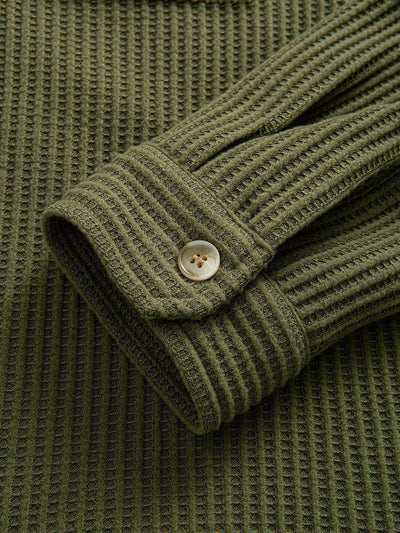 Dubbel Pocket Wafel Knop Shirt