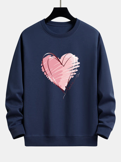 Doodle Hartprint Relax Fit Sweatshirt