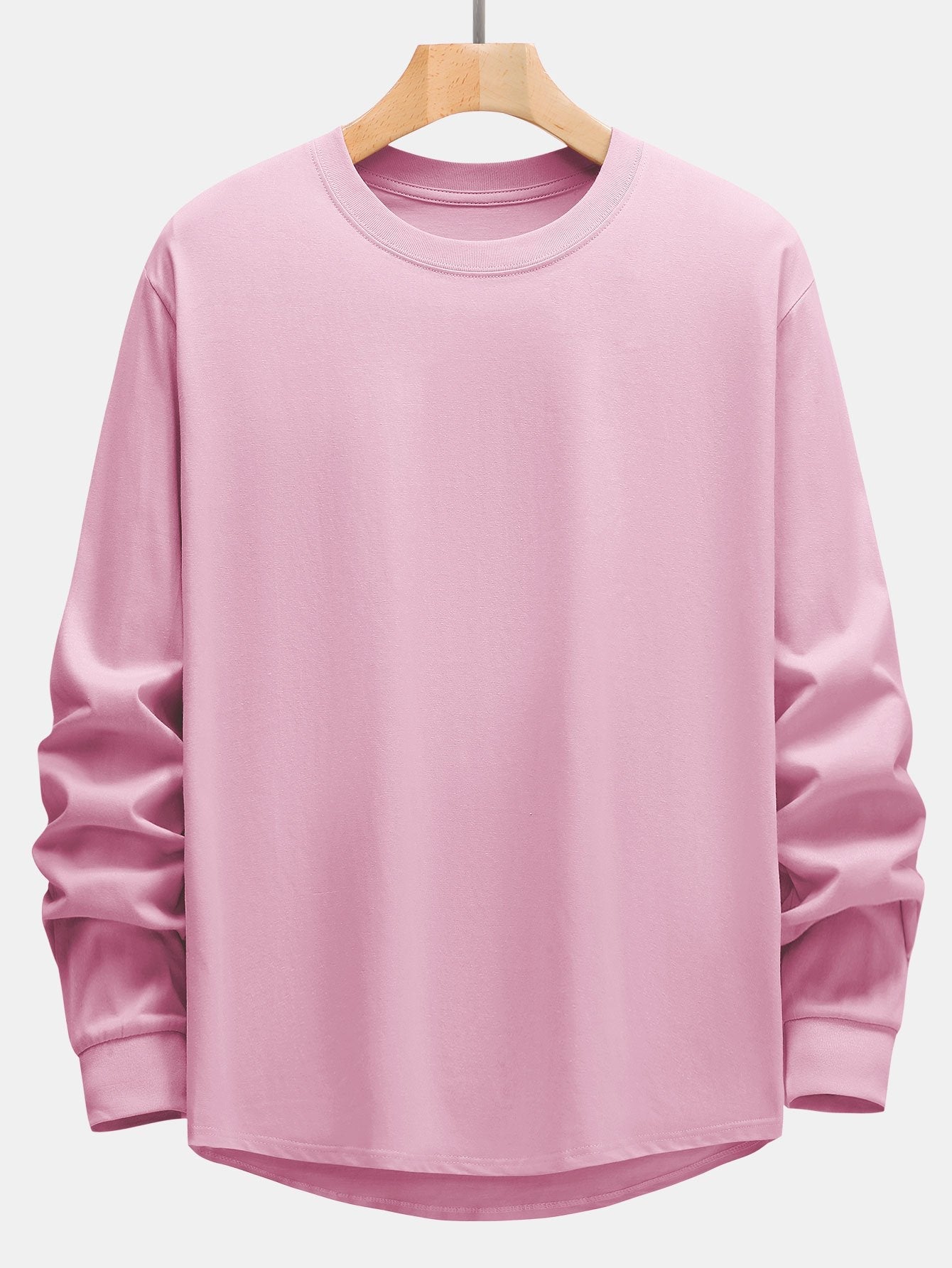 Basis Lange Mouwen Zware Kwaliteit Boog Hem T-Shirt