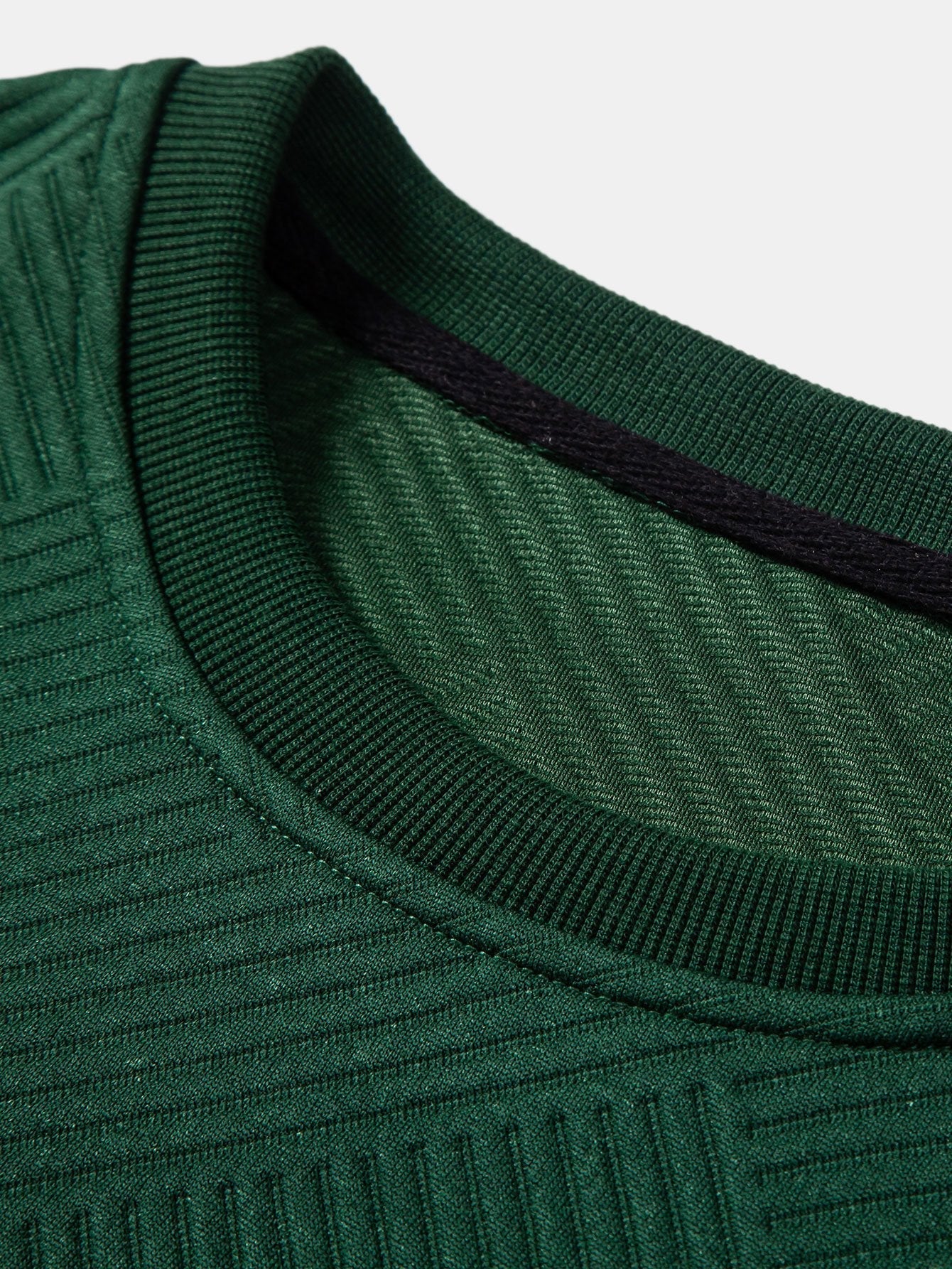 Relax Fit Geometric Striped Sweatshirt & Drawstring Corduroy Cargo Jogger Pants