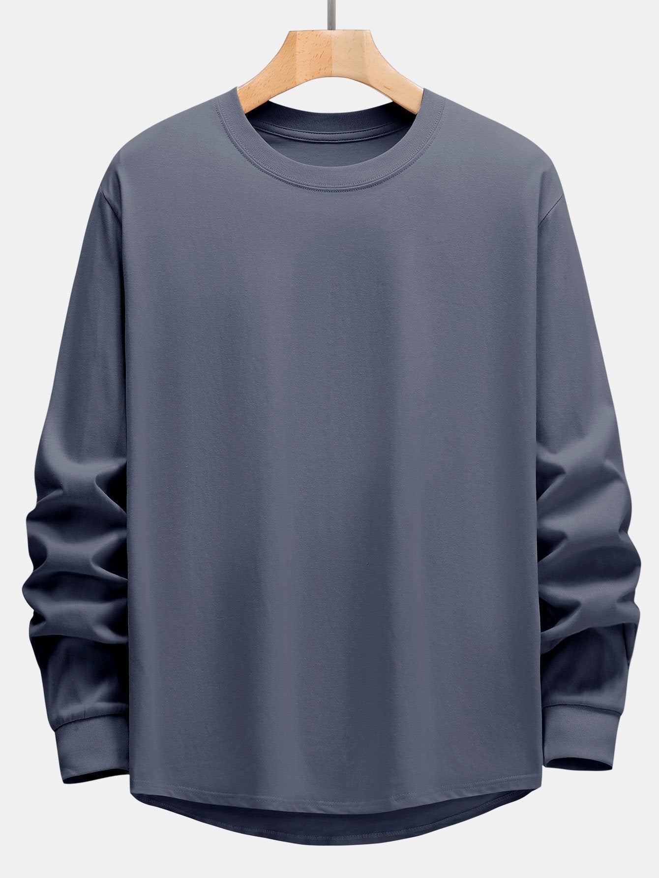 Basis Lange Mouwen Zware Kwaliteit Boog Hem T-Shirt