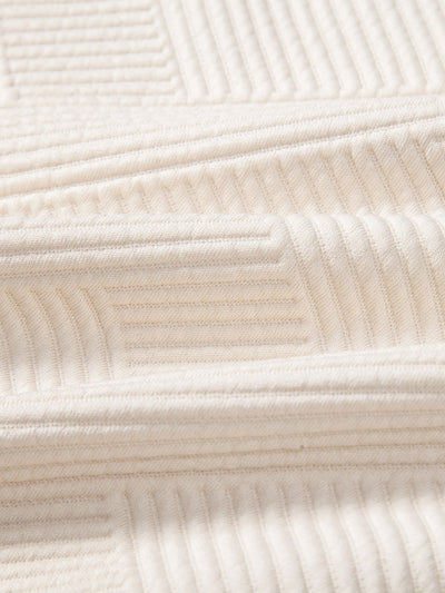 Relax Fit Geometric Striped Sweatshirt
