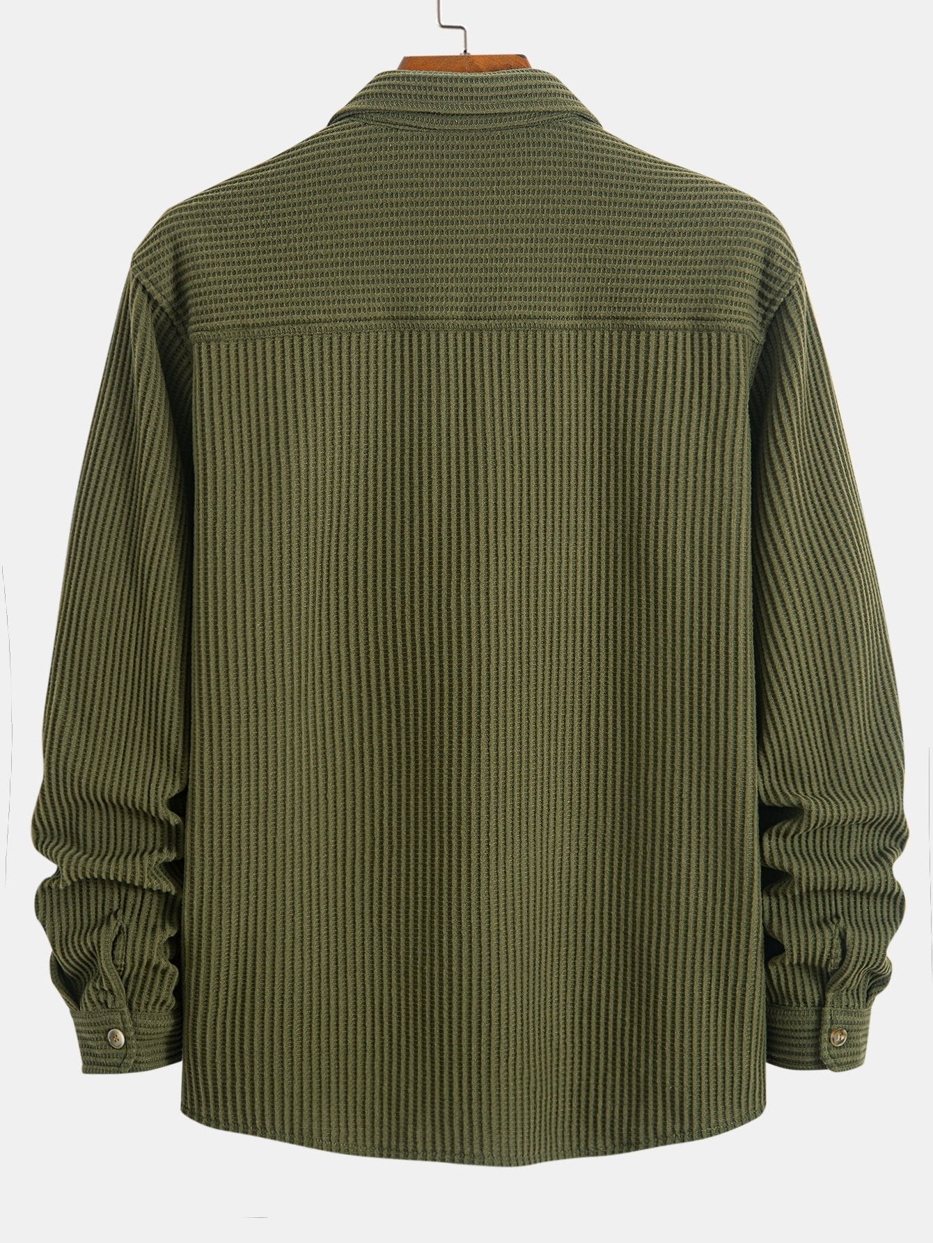 Dubbel Pocket Wafel Knop Shirt
