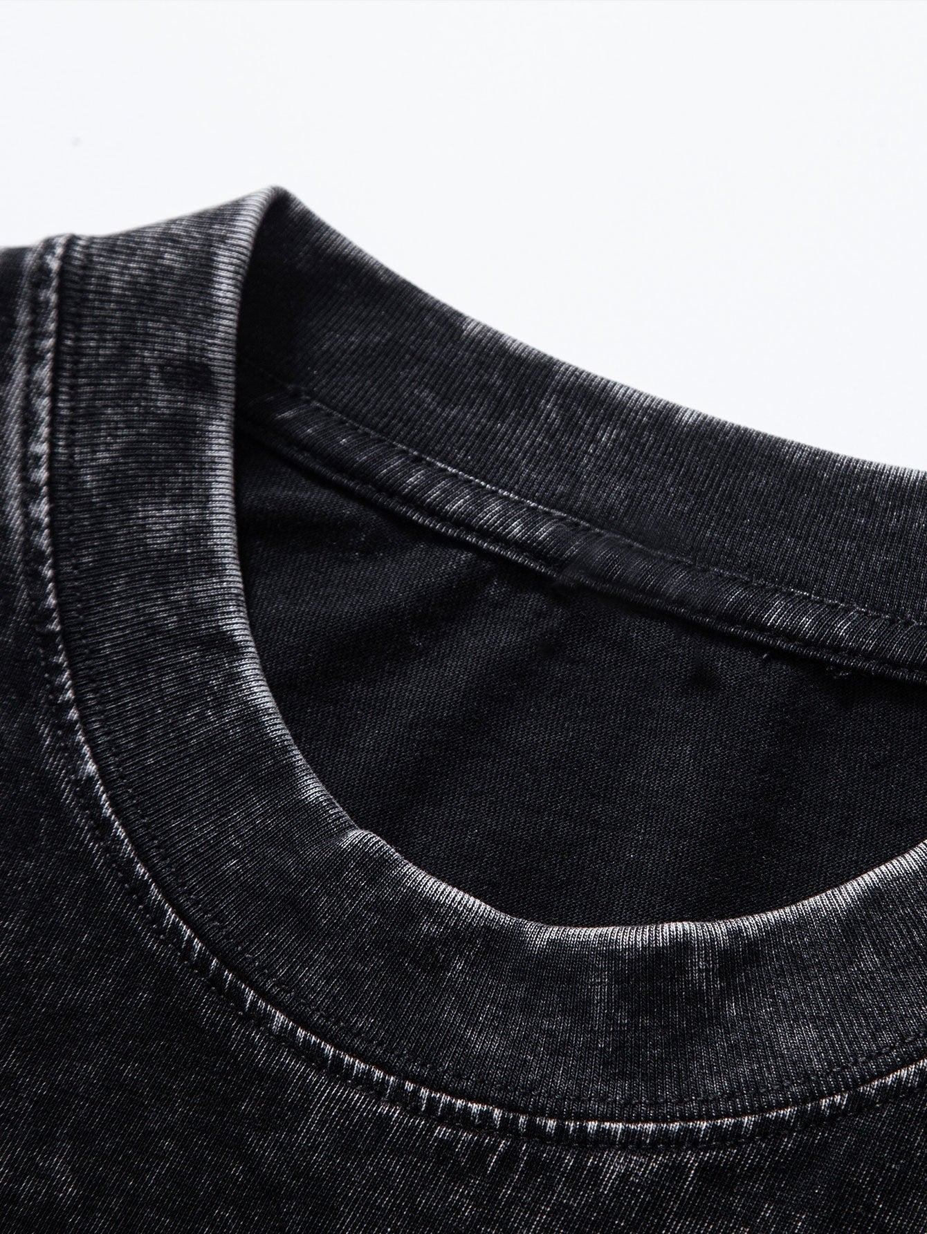 Basis Gewassen Versleten Drop Shoulder Oversized T-Shirt
