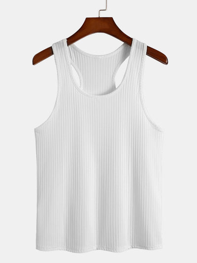 Basis Slim Ribbel Racerback Tanktop