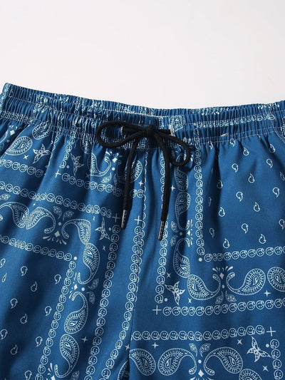 Oplosbare Smiley Print T-Shirt & Paisley Print Shorts