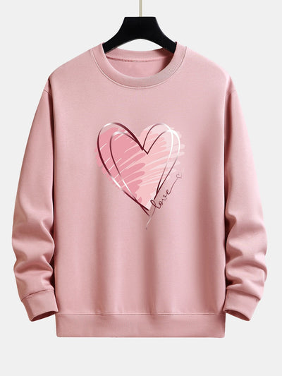 Doodle Hartprint Relax Fit Sweatshirt