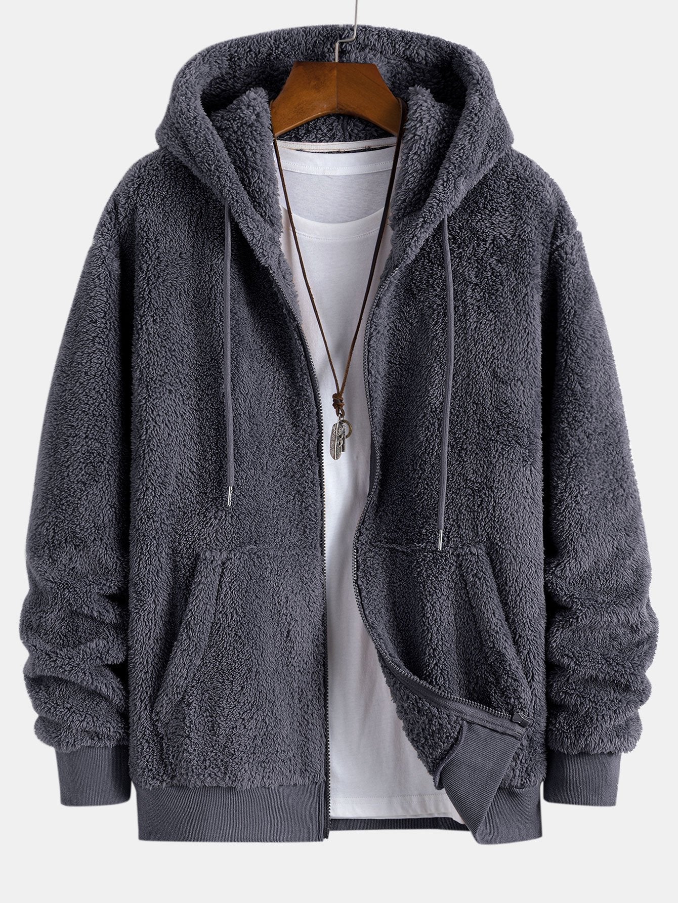 Basis Teddy Zip Up Hoodie