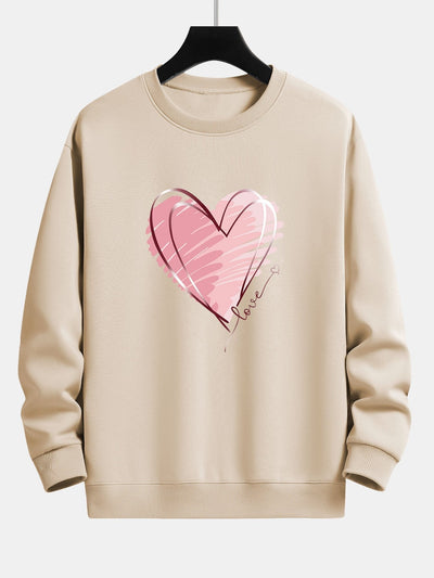 Doodle Hartprint Relax Fit Sweatshirt