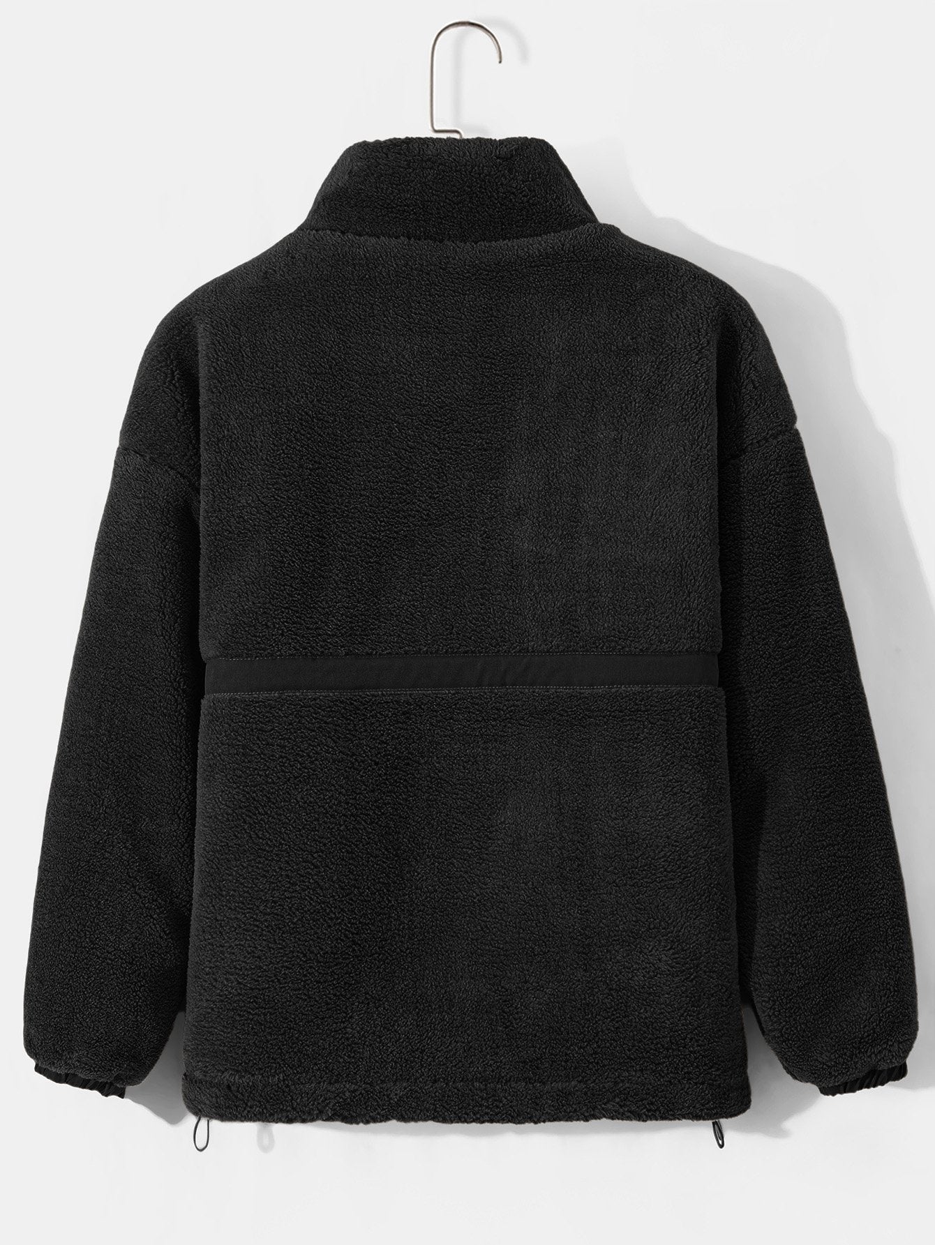 Quilted Lined Teddy Fleece Zip Up Coat