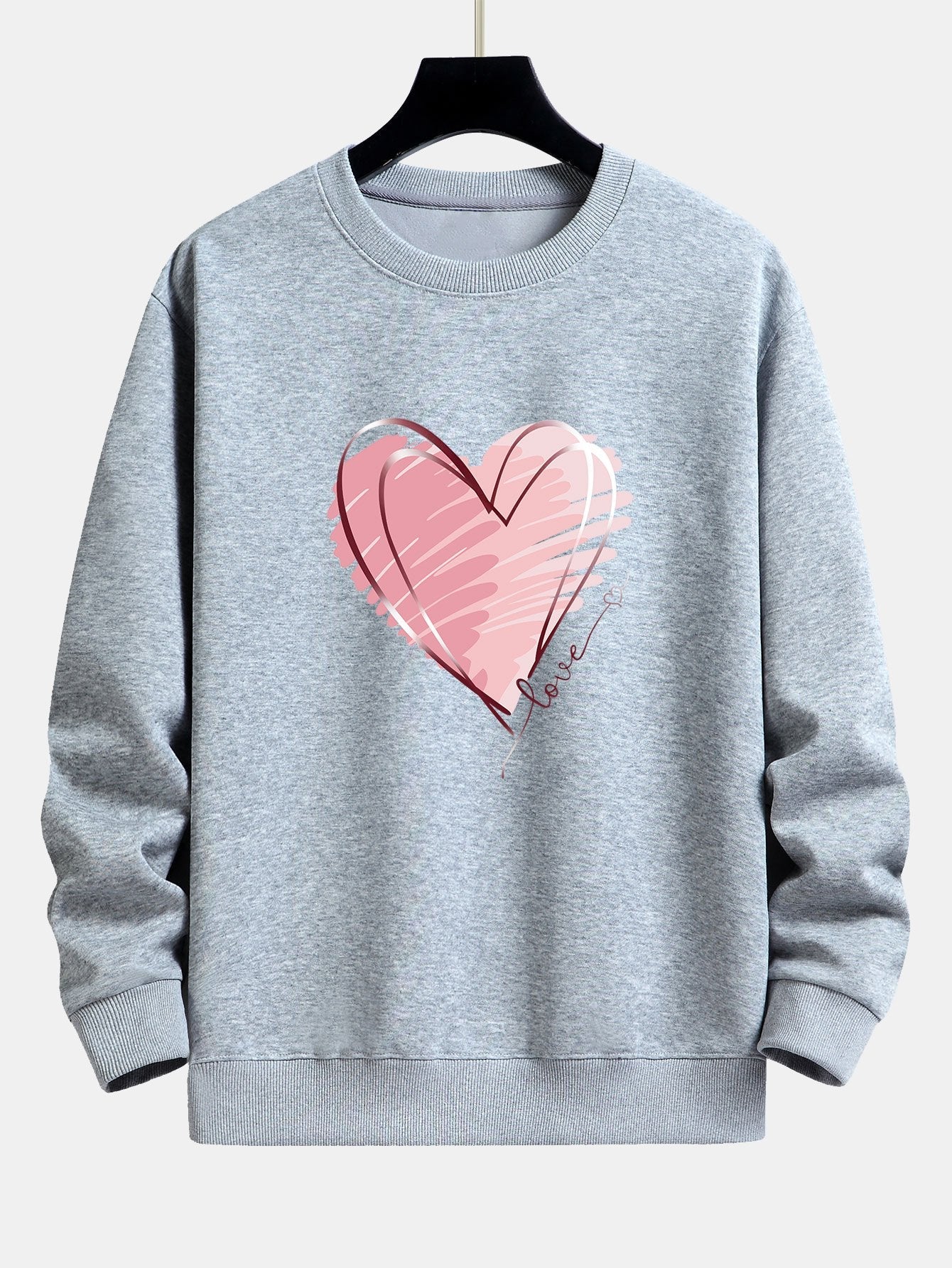 Doodle Hartprint Relax Fit Sweatshirt