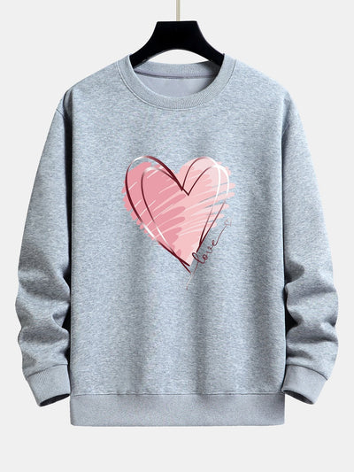 Doodle Hartprint Relax Fit Sweatshirt