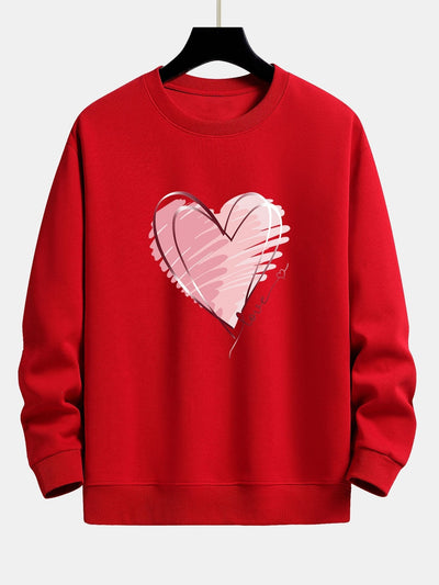 Doodle Hartprint Relax Fit Sweatshirt