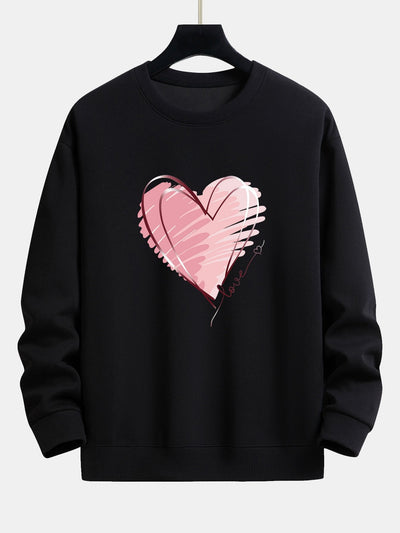 Doodle Hartprint Relax Fit Sweatshirt