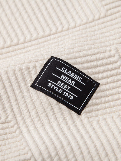 Relax Fit Geometric Striped Sweatshirt