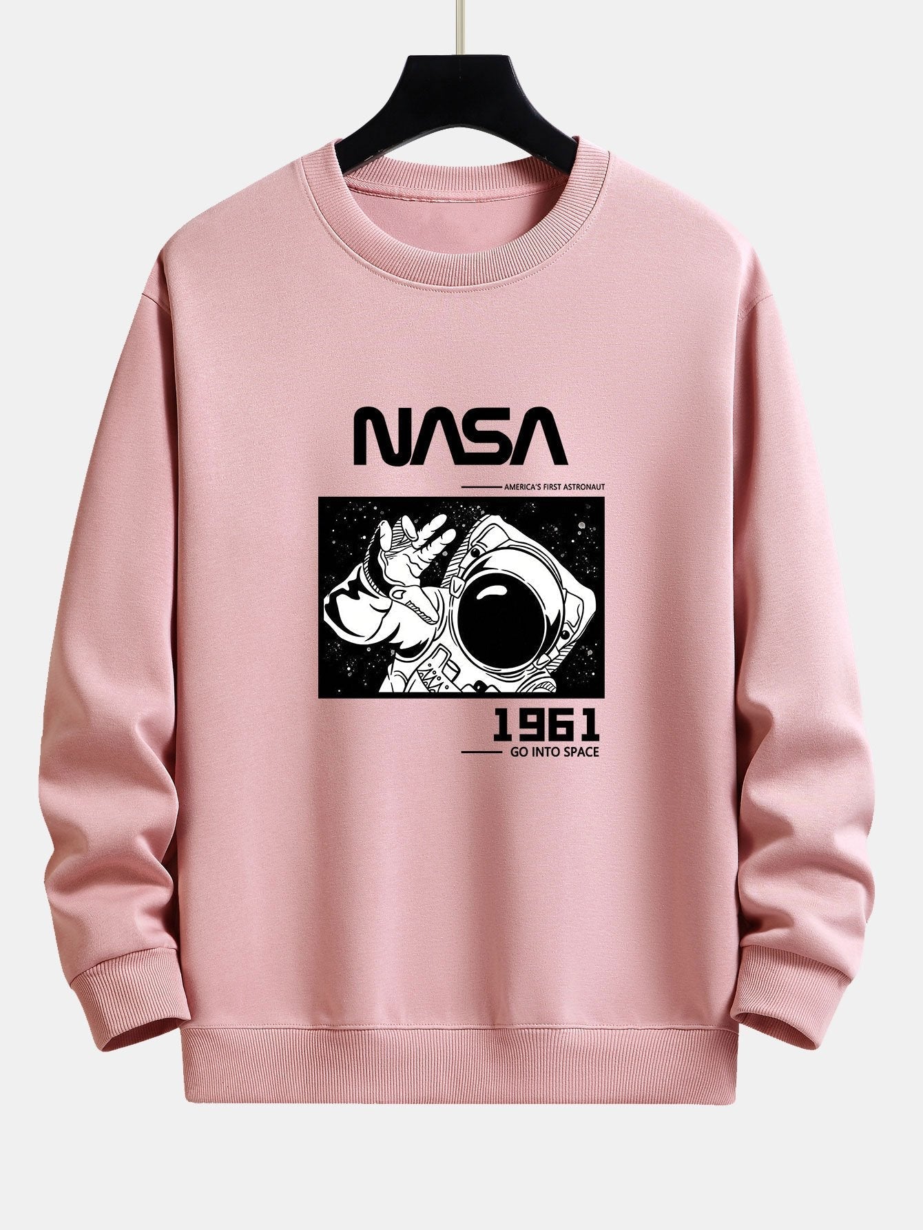 NASA Astronaut Slogan Print Relax Fit Sweatshirt