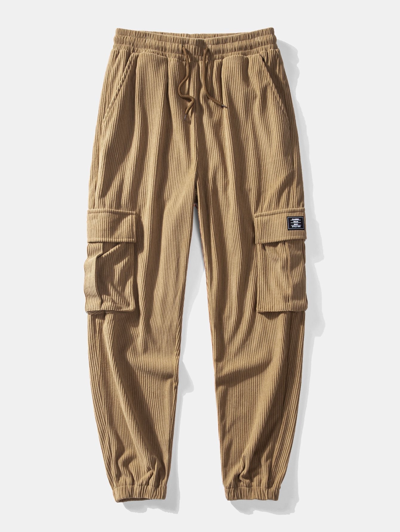 Koorduroy Cargo Jogger Broek met Trekkoord