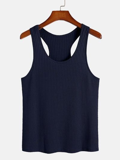 Basis Slim Ribbel Racerback Tanktop