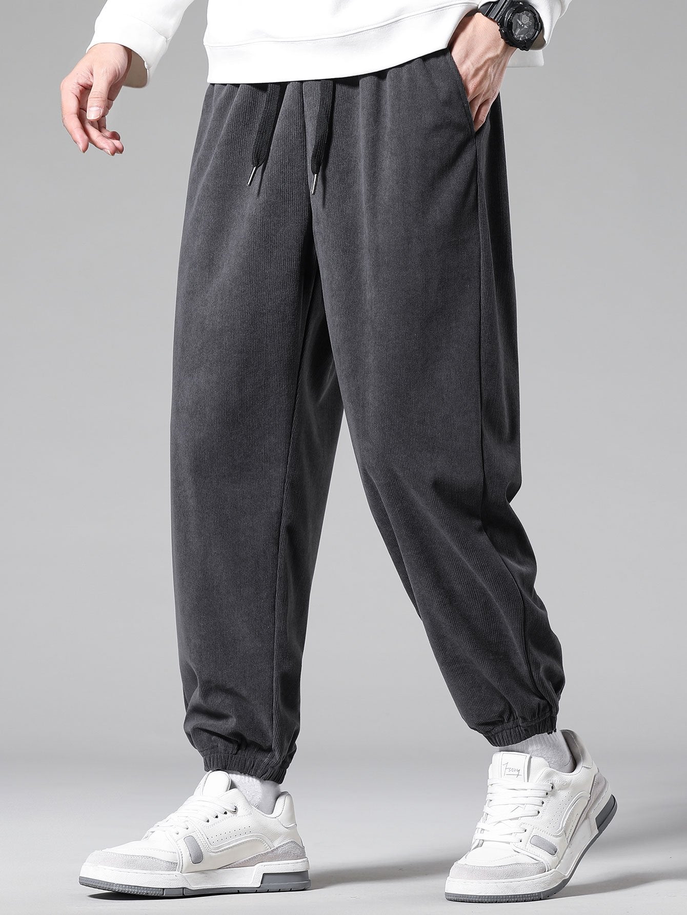 Katoenen Joggingbroek met Koord