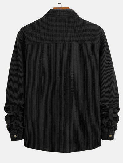 Dubbel Pocket Wafel Knop Shirt