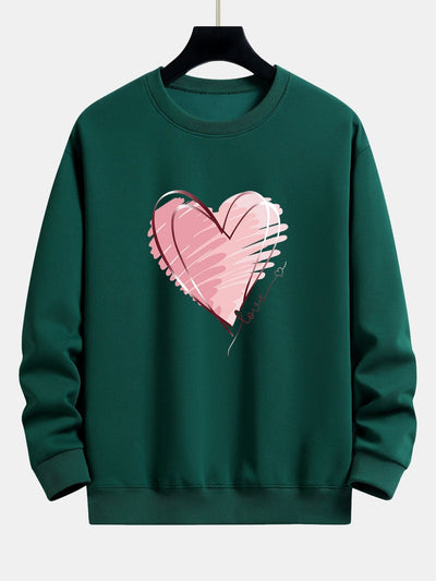 Doodle Hartprint Relax Fit Sweatshirt
