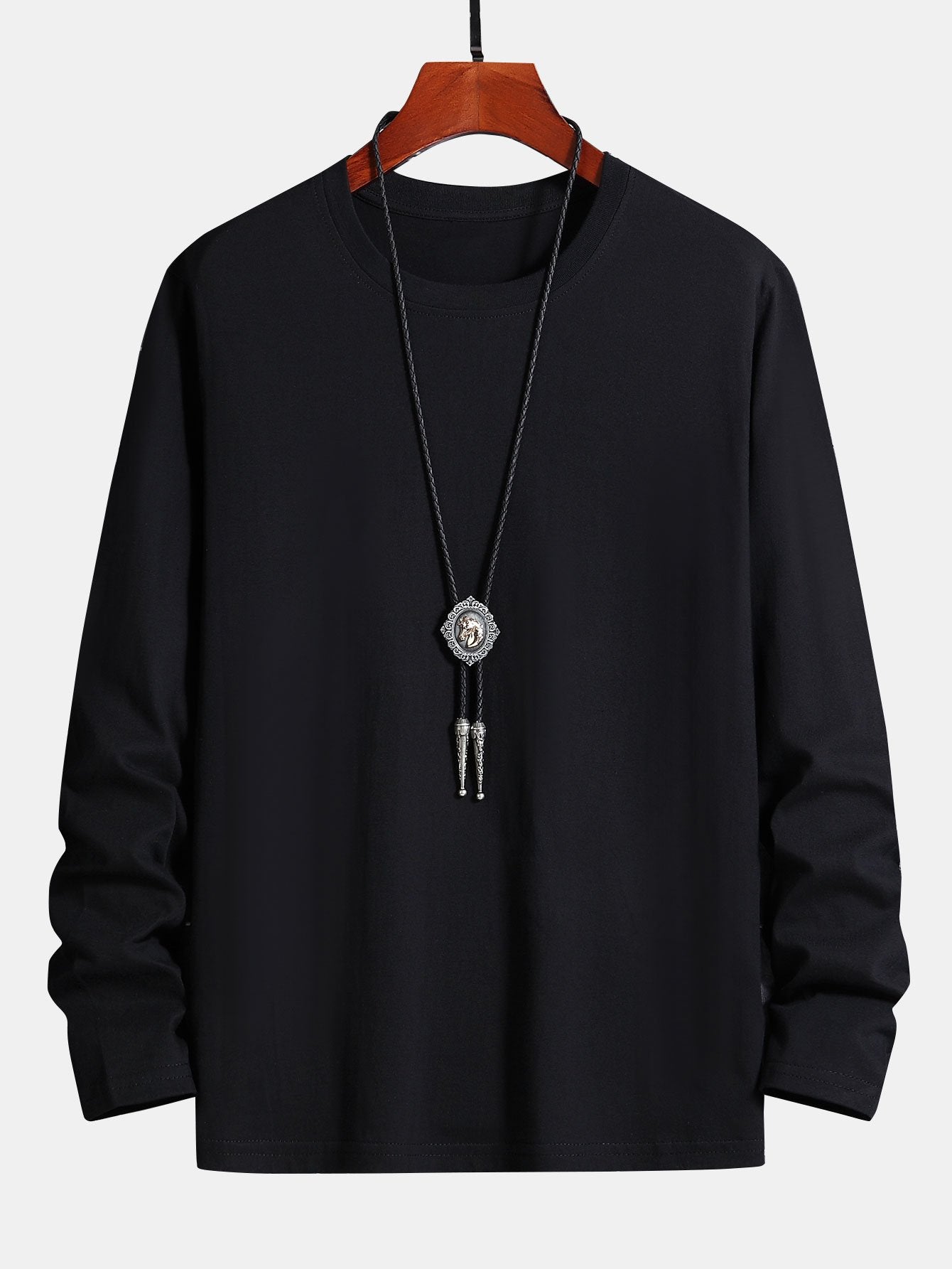 Basis Lange Mouwen Katoenen T-Shirt
