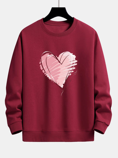 Doodle Hartprint Relax Fit Sweatshirt