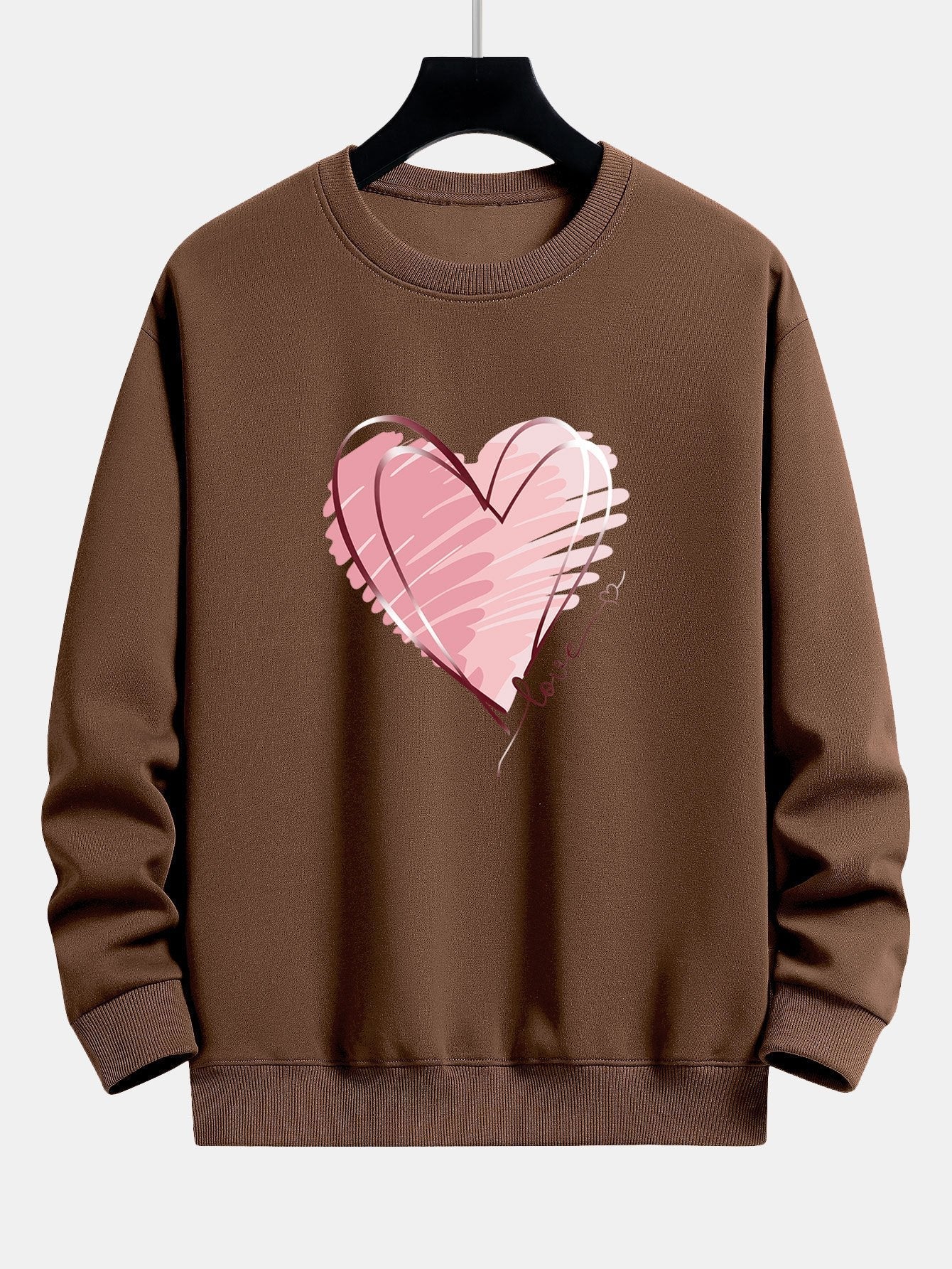 Doodle Hartprint Relax Fit Sweatshirt