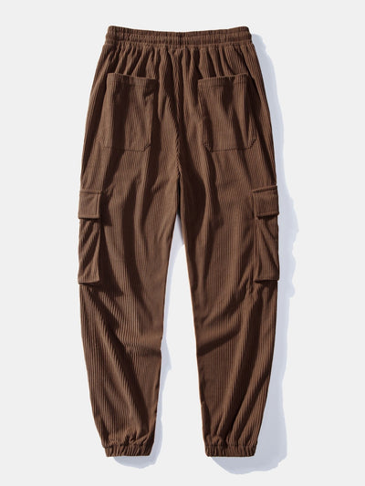 Koorduroy Cargo Jogger Broek met Trekkoord