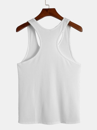 Basis Slim Ribbel Racerback Tanktop