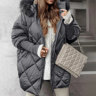 Ladies Elegant Jacket with Knit Sleeve
