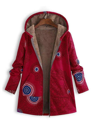 Chaqueta con capucha estilo boho chic