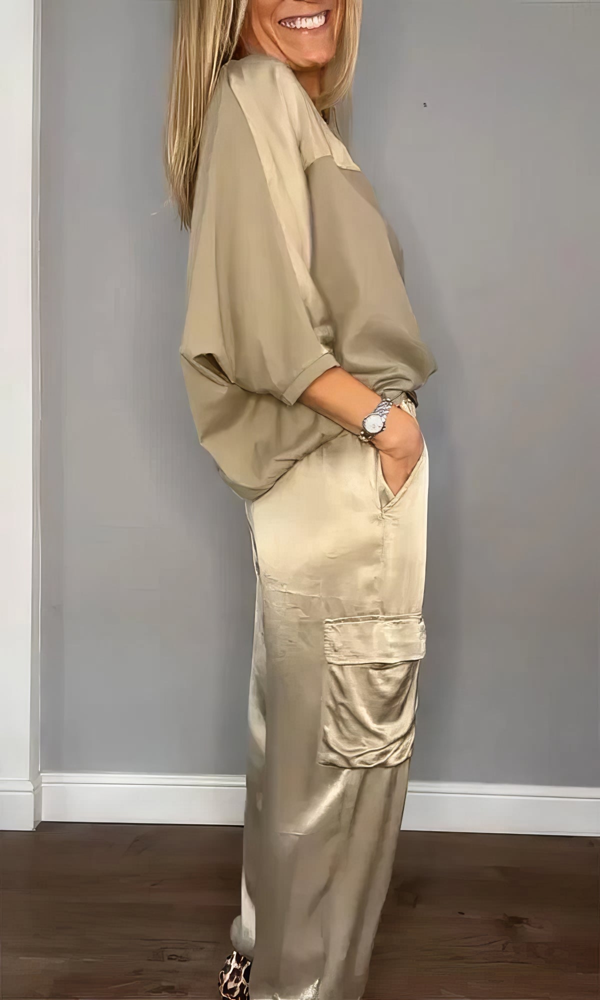 AMELIA | Complete Twee-delige Blouse en Chique Cargo Broek