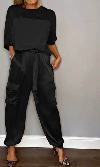 AMELIA | Complete Twee-delige Blouse en Chique Cargo Broek