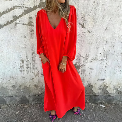 LIVIA | Long Bohemian Dress with Pockets and Stylish Cut