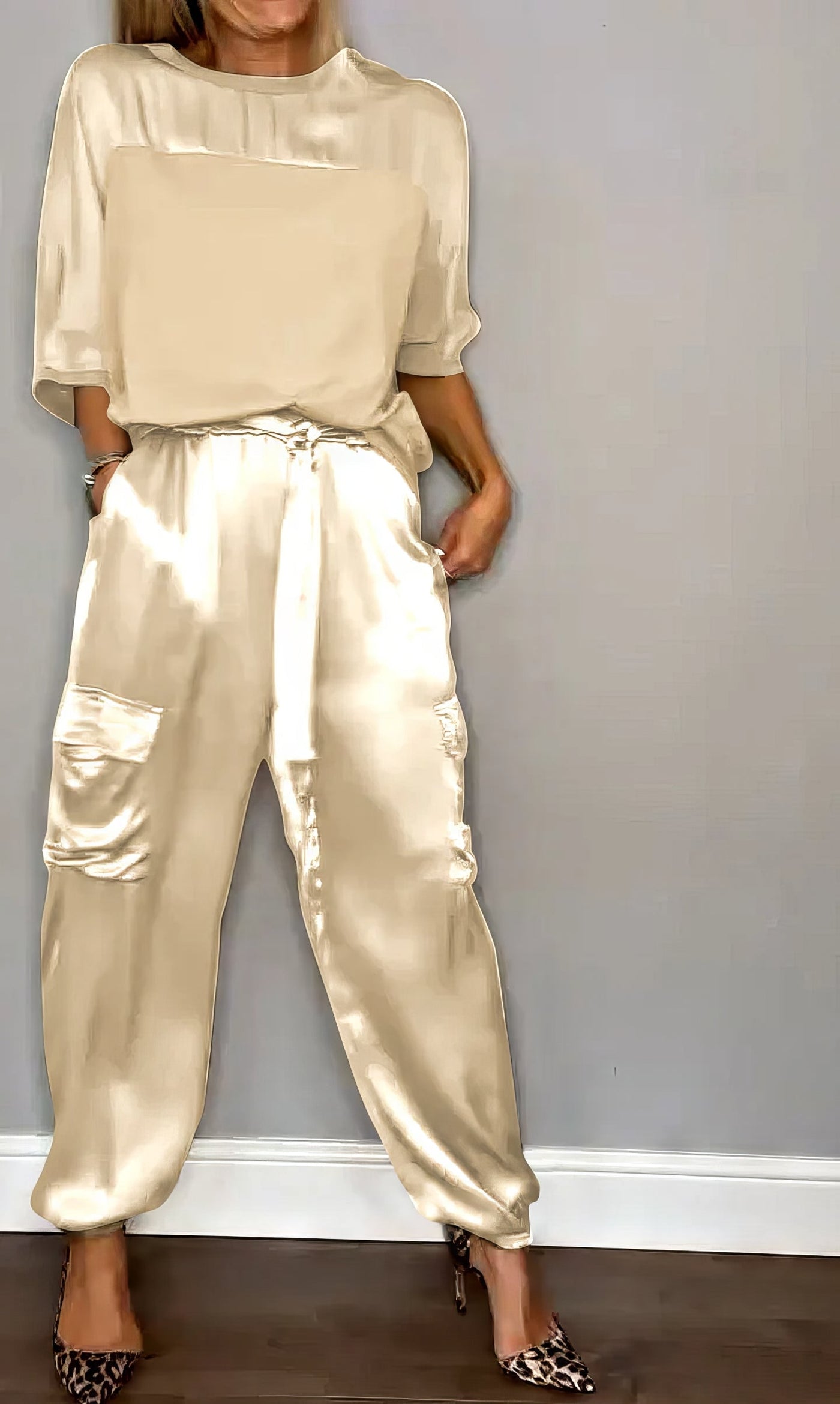 AMELIA | Complete Twee-delige Blouse en Chique Cargo Broek